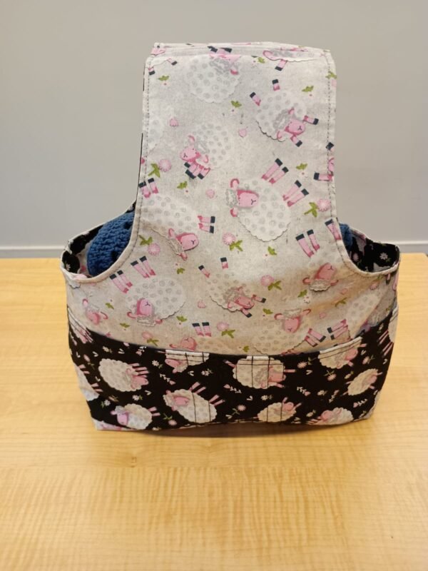 Bolso para manualidades "Ovejitas blancas"