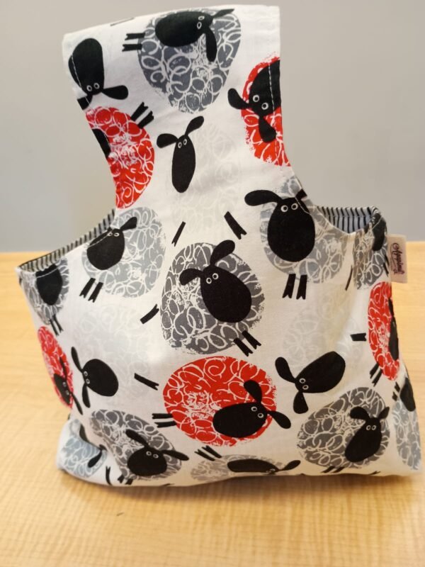 Bolsos para manualidades "Ovejitas rojas"