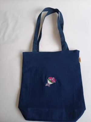 Bolso denim - Bouquet de flores