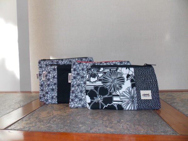 Estuche "Flowers in black & white"